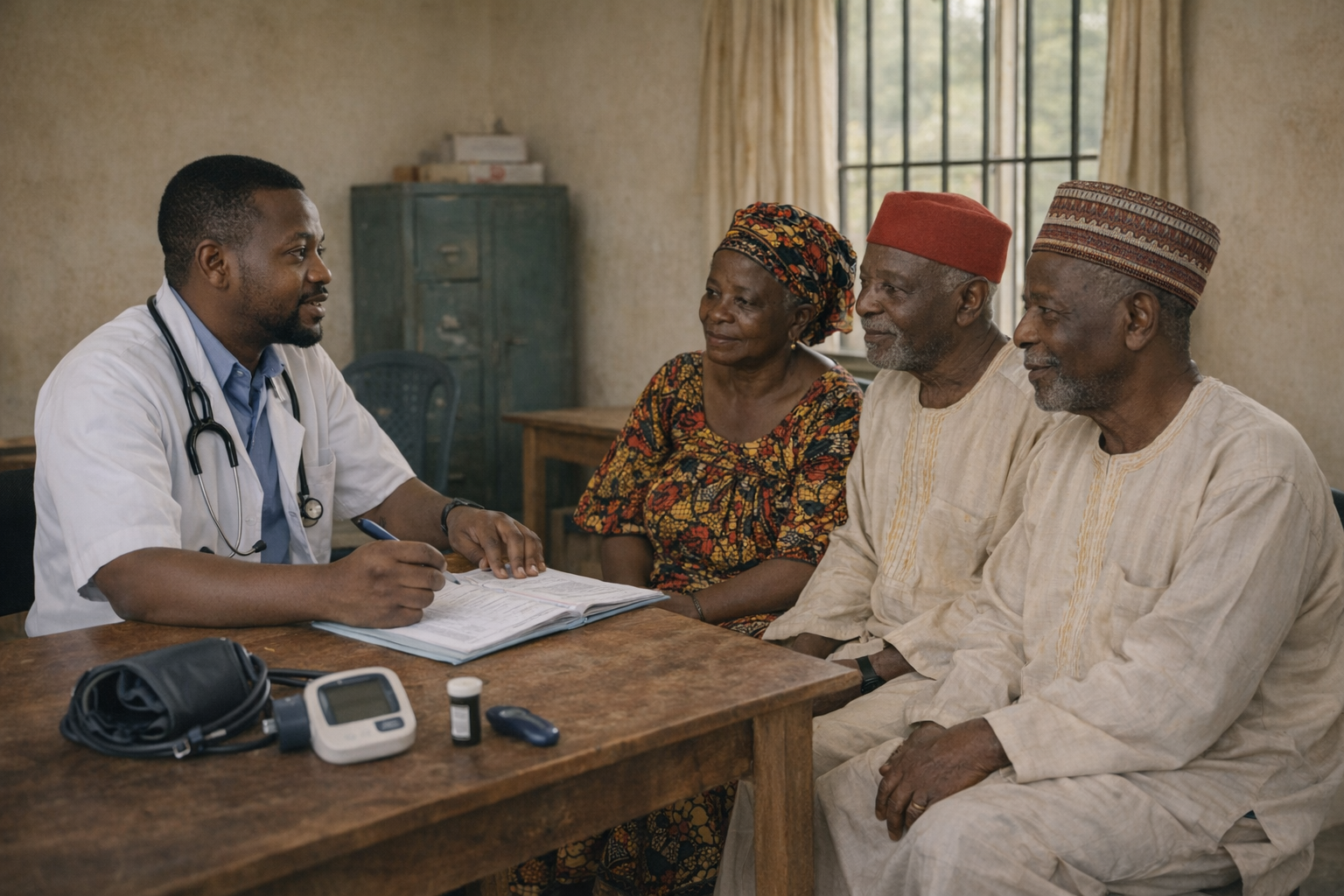 Doctor consultation during an Igbo community healthcare outreach